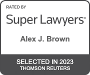 Alex J Brown Super Lawyers Badge