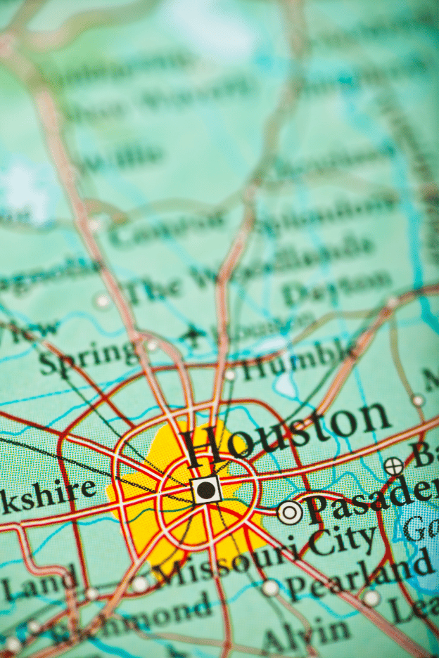 a map of Houston