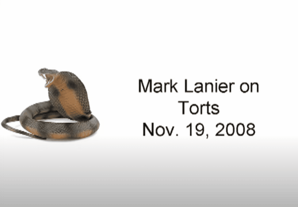 Mark Lanier on Torts Video