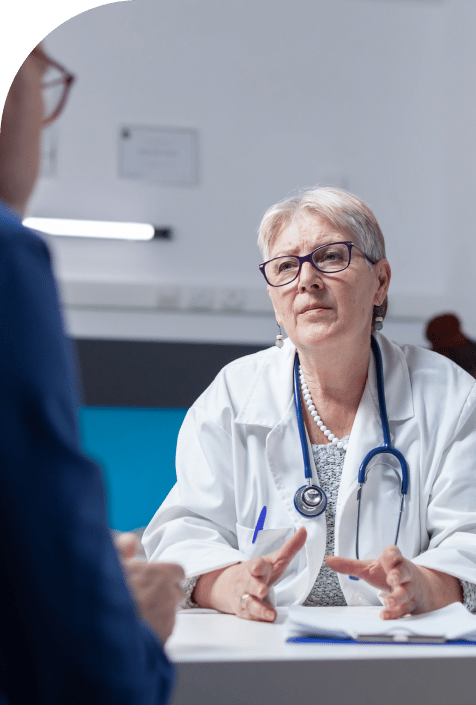 doctor talking to a patient