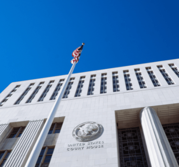 a courthouse in Los Angeles