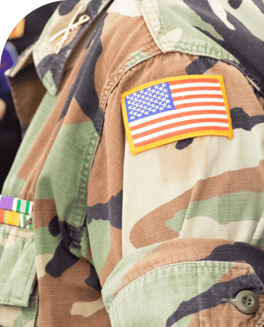 an American flag patch