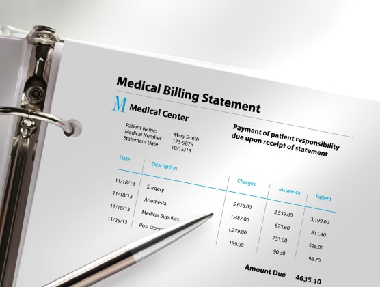 a medical bill statement