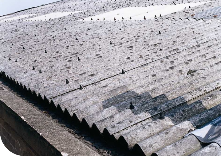 Asbestos roof