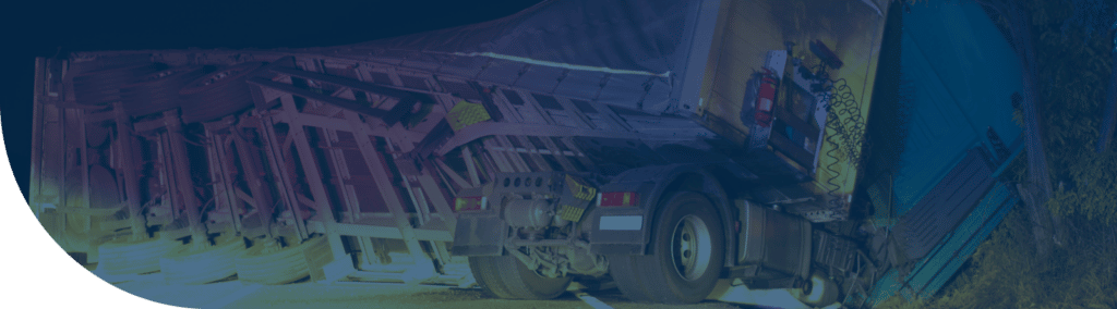 Semi Truck that has rolled over
