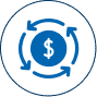 graphic of dollar sign and arrows depicting economic flow