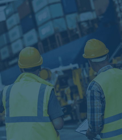 Shipyard workers at dock