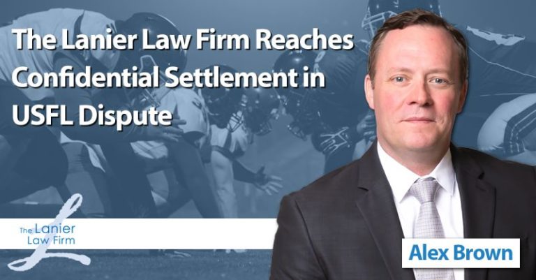 Alex Brown of Lanier Law Firm helps reach settlement in USFL dispute