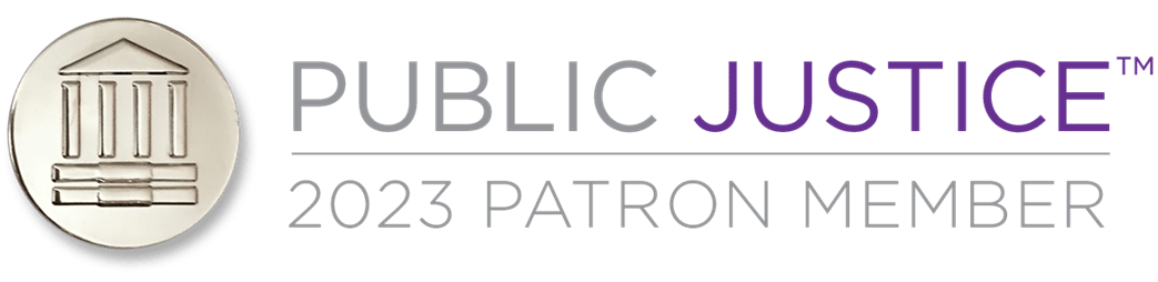 2023 Public Justice Patron Member Logo