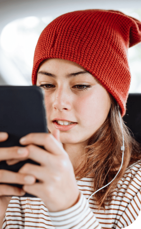 Teenagers using social media