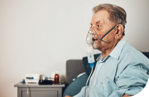 a man using oxy respirator