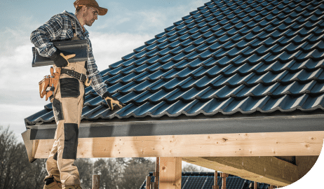 Asbestos roof worker