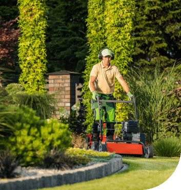 gardener weeding a garden