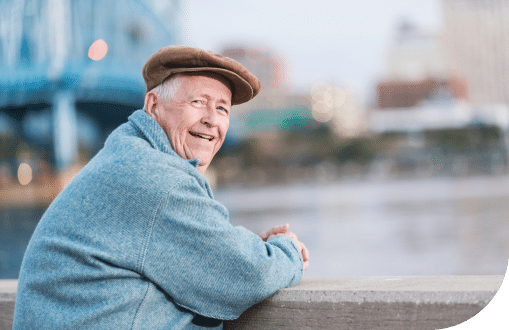 elderly man smiling