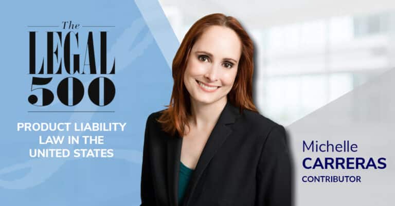 Photo of Michelle Cabreras as contributor to the Legal 500 Product Liability Law in the United States logo