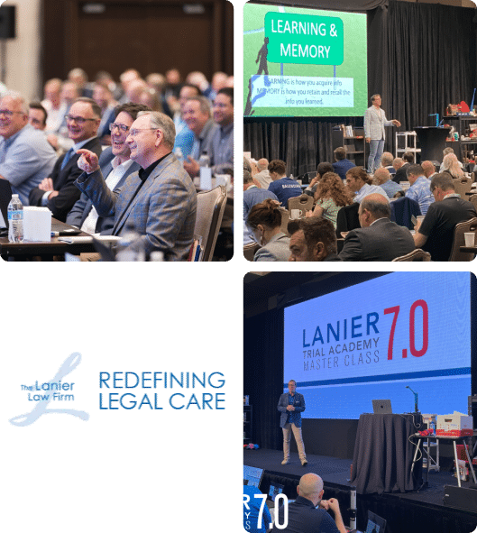 Collage of pictures from Lanier Trial Academy Master Class 7.0 presentation