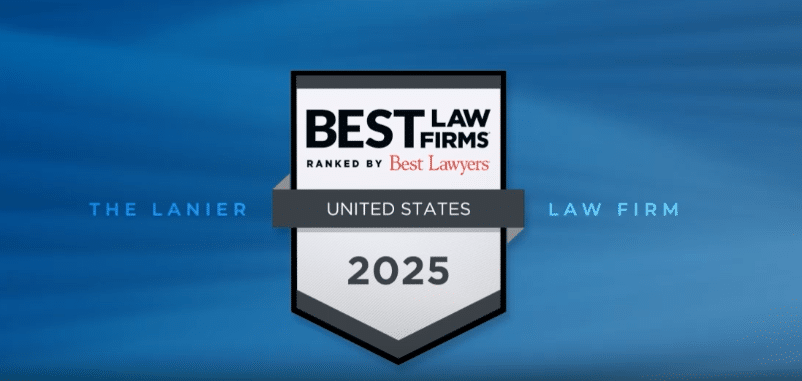 The Lanier Law Firm's 2025 award for Best United States Law Firm presented by Best Lawyers