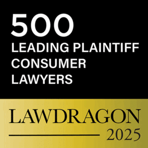 500 Leading Plaintiff Consumer Lawyers official 2025 badge by Lawdragon