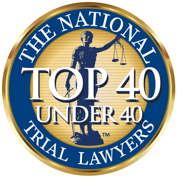 The National Trial Lawyers Top 40 Under 40 badge