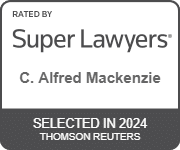 C. Alfred Mackenzie's official badge of Rated By Super Lawyers, Selected in 2024 Thomson Reuters