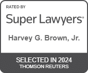 Harvey G. Brown, Jr.'s official badge of Rated By Super Lawyers, Selected in 2024 Thomson Reuters