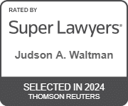 Judson A. Waltman's official badge of Rated By Super Lawyers, Selected in 2024 Thomson Reuters