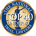 The National Trial Lawyers Top 40 under 40 official badge
