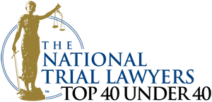 The National Trial Lawyers Top 40 under 40 official badge