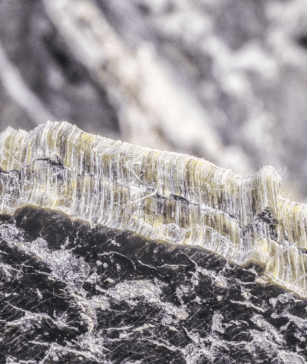 Asbestos close-up