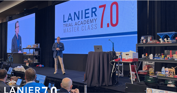 W. Mark Lanier in a conference room during the Lanier Trial Academy