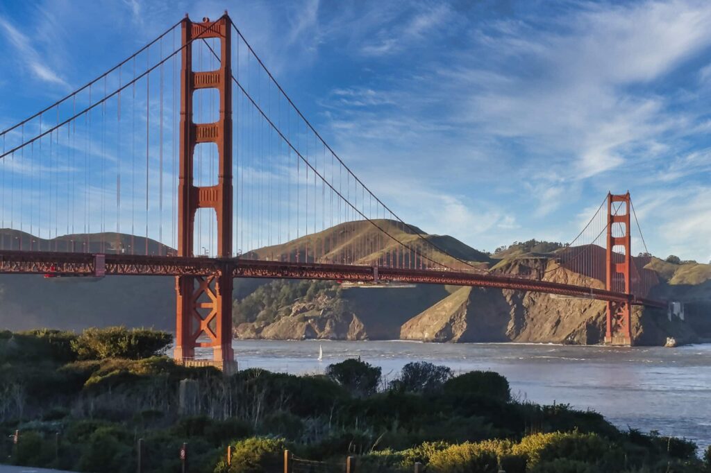 A mesmerizing view of the famous Golden Gate Bridge in San Francisco, California