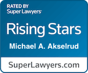 Michael A. Akselrud's Rising Stars official badge by Super lawyers
