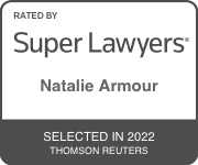 Natalie Armour's official badge of Rated By Super Lawyers, Selected in 2022 Thomson Reuters