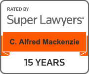 C. Alfred Mackenzie's 15 Years rated by Super Lawyers official badge