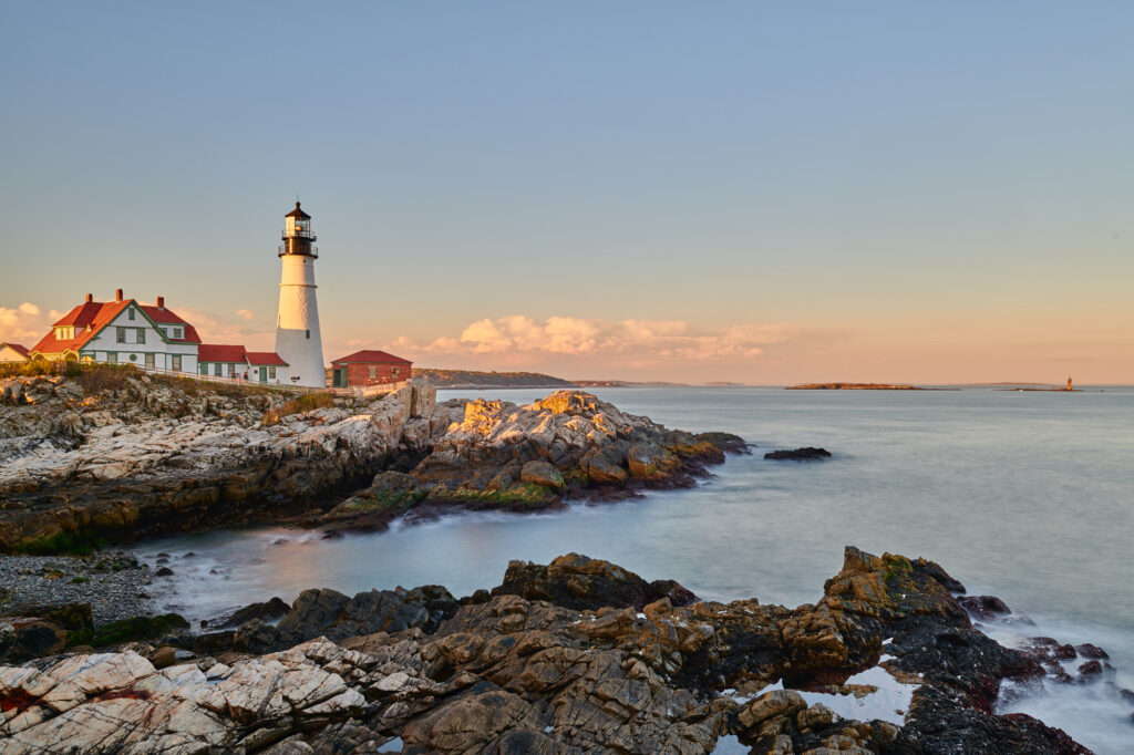 Portland Head Lighthouse at Cape Elizabeth, Maine, USA.