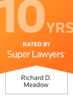 Richard D. Meadow's 10 years rated by Super Lawyers official badge