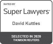 David Kuttles's official badge of Rated By Super Lawyers, Selected in 2020 Thomson Reuters