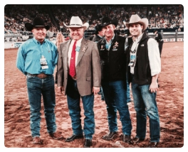 The Lanier Law Firm in a photo at the Houston Livestock Show and Rodeo