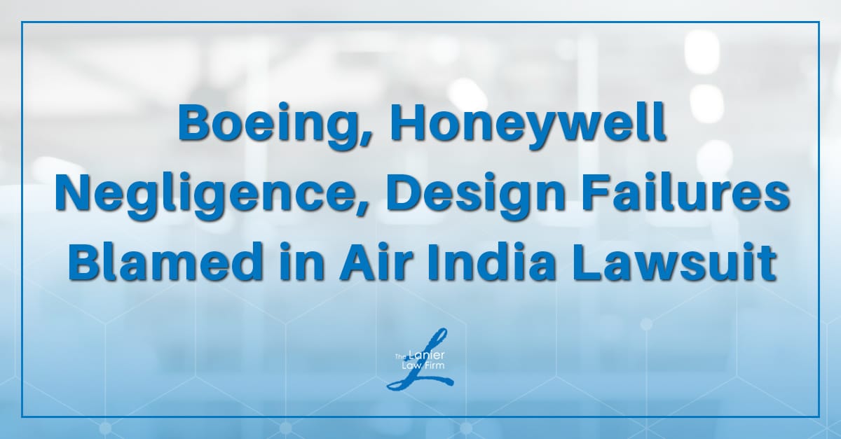 Boeing, Honeywell Design Failures in Air India Lawsuit
