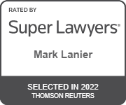 Mark Lanier's official badge of Rated By Super Lawyers, Selected in 2022 Thomson Reuters