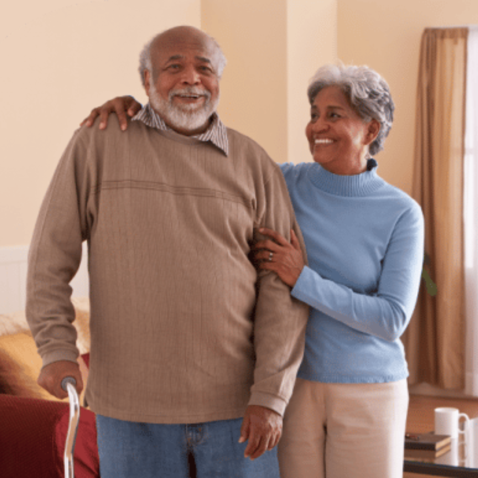 Retired Coast Guard veteran with mesothelioma and his wife