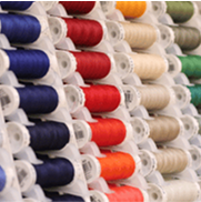 Asbestos-containing color threads