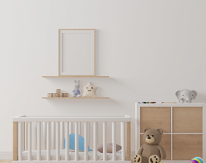 Kids' room and crib