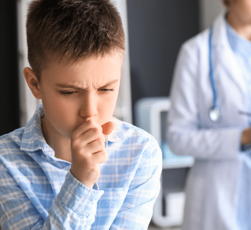 Child Coughing From Illness