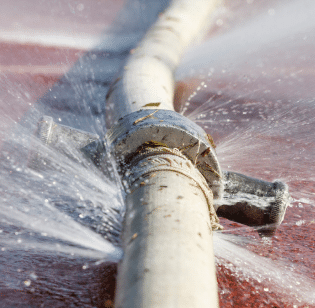 Bursting Asbestos Pipe