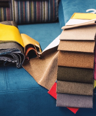 Swatches of Various Fabrics That Contain Asbestos