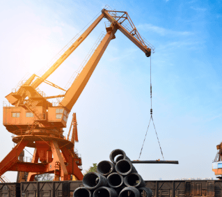 Cranes that lift heavy objects that compromise construction worker safety