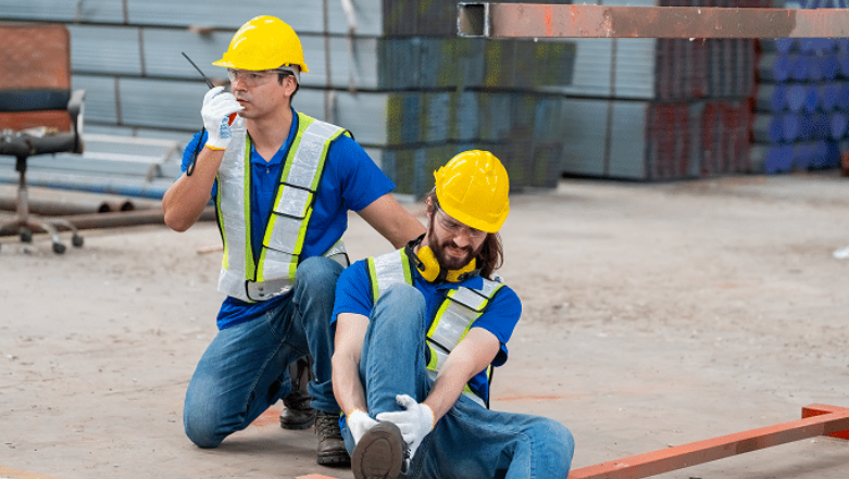 Worker injured at an industrial site