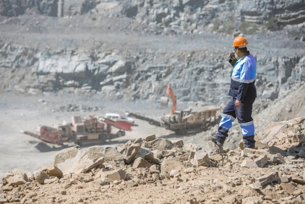 Worker at a Texas mining accident site