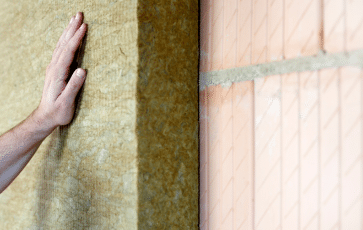 Hand Touching Asbestos Containing Paper Insulation